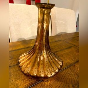 bronze color vase; looks like the one that Jennie lives in.Beveled bottom.